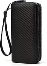 LUUFAN Men's Genuine Leather Long Wallet Chain Wallet Card holder Wallet with Coin Pocket - Best Deal Finder