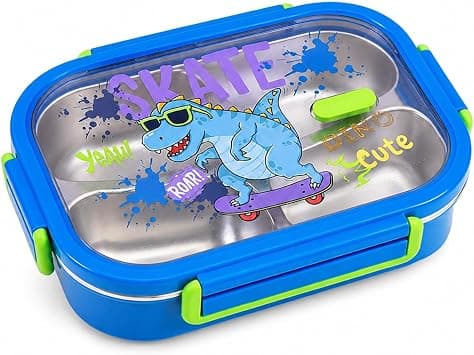GGEROU Stainless Steel Bento Lunch Box for Kids, 550ml/18oz BPA-Free Leak-Proof Food Containers with 3 Compartments, Freezer & Dishwasher Safe, Back to School Students Lunches Size for Ages 3-7 on Amazon.ae - Price Tracker