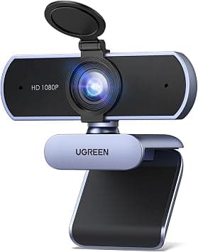 يوجرين كاميرا ويب 1080P كاميرا PC للبث عبر للكمبيوتر ميكروفون رمادي USB HD - دليلك لأفضل العروض