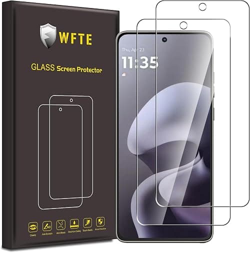 WFTE 2-Pack Tempered Glass for Motorola Moto G67/Moto G77 5G Screen Protector,9H Hardness,Anti-Scratch,Anti-Fingerprint,Bubble-Free,HD Clear,Premium Protective Film for Motorola G67/G77,Case Friendly on Amazon.ae - Price Tracker