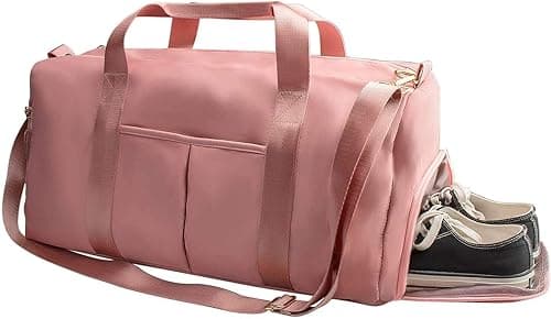 MahMir Men and Women Sports Gym Bag with Shoes Compartment (Pink) on Amazon.ae - Price Tracker