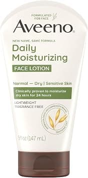 Aveeno Daily Moisturizing Fragrance-Free Prebiotic Oat Face/Facial Cream Clinically Proven to Moisturize Dry Skin for 24 Hours, Paraben-, Fragrance- & Dye-Free, 5 oz - Best Deal Finder