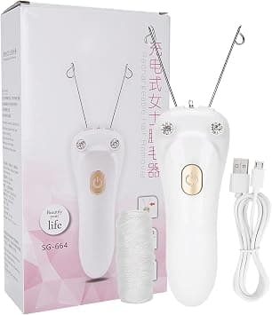 Facial Hair Remover, Ladies Beauty Epilator Trimmer, Cordless Electric Threading Epilator for Upper Lips Cheek Chin Arm Leg, Cotton Thread Face Body Hair Removal Shaver(Gold) on Amazon.ae - Price Tracker