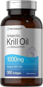Horbäach Antarctic Krill Oil 1000mg Softgels | 300 Count على Amazon.ae - متتبع الأسعار