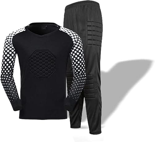 Goalkeeper Jersey Pro Set, Foam Padded Top Shirt Thick Protective Pants Uniform Suits Sponge Protector Doorkeeper على Amazon.ae - متتبع الأسعار