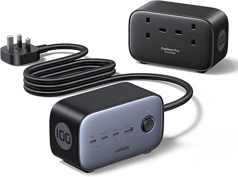 شاحن USB C 100 واط من يوجرين، محطة شحن 6 في 1 ديجينيست برو متعددة المنافذ مع سلك تمديد، قابس شاحن سريع مع 2 × مخارج تيار متردد، 3 × USB C، 1 × USB A، سلك تمديد 1.8 متر لسطح المكتب والمنزل والمكتب | قابس شاحن سريع مع 3 × USB C، 1 × USB A، سلك تمديد متعدد المنافذ بطول 1.8 متر لسطح المكتب والمنزل والمكتب - متتبع أسعار Amazon.sa