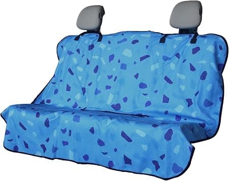 Back Seat Cover for Car Trucks Van SUV Jeep,Waterproof Rear Bench Towel Seat Covers for Dogs and Kids,Automotive Backseat Protector (Blue Marbling) على Amazon.ae - متتبع الأسعار