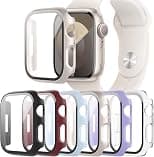 QCKANLJ 6-Pack Case with Tempered Glass Screen Protector Compatible with Apple Watch Series Series SE 6 5 4 40mm, Full Coverage Hard PC Protective Face Cover Bumper for iWatch 40 mm - Best Deal Finder