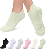 6 Pairs Women's Pilates Socks With Grips - Non-Slip for Yoga, Barre, Dance, Ballet, Barefoot Workouts, and Hospital Use | Grippy - Best Deal Finder