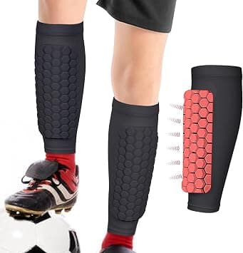 Shin Guards Youth,1Pair Soccer Shin Guards for Kids Lightweight Youth Shin Pads and Sleeves with Honeycomb Pads,Protective Soccer Shin Guards for Boys Girls Baseball Boxing Kickboxing MTB(Black) on Amazon.ae - Price Tracker