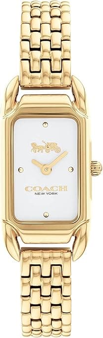 Coach Women's Silver White Dial Ionic Plated Thin Gold 1 Steel Watch - 14504036 - Amazon.ae Price Tracker