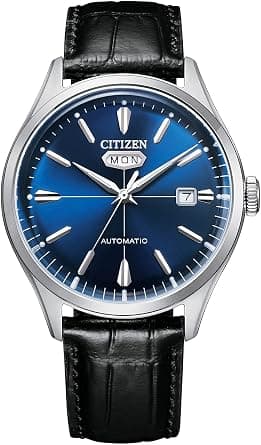 Citizen Men's Automatic Analogue Leather Strap Watch - دليلك لأفضل العروض