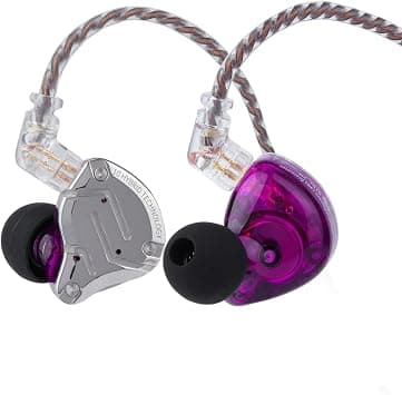 Linsoul KZ ZS10 Pro, 4BA+1DD 5 Driver in Ear Monitor, HiFi Wired Earbuds, Gaming Earbuds, Hybrid IEM Earphones with Stainless Steel Faceplate, Recessed 2Pin Cable (With Mic, Purple) on Amazon.ae - Price Tracker