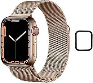Dado Milanese Loop Strap for Apple Watch Series 10 | Ultra 2 | 9 | 8 Ultra | 8 | 7 | 6 | SE, Stainless Steel Mesh type Band with Add on Screen Protector on Amazon.ae - Price Tracker