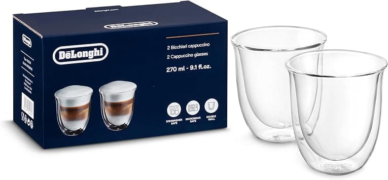 De'Longhi 5513214601 Cappuccino Glasses, 270 milliliters on Amazon - Best Deal Finder