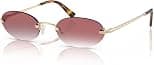 Retro Small Oval Sunglasses for Women Men, 2025 Trendy Rimless Sun Glasses Fashion Narrow Shades Y2K Designer Sunnies - Best Deal Finder