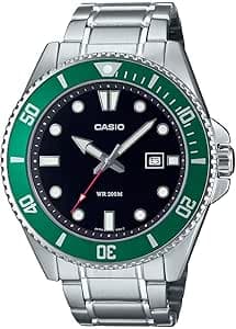 Casio Men's Dive Watch - MDV-107D-3AVDF Multicolor Dial, Silver Band on Amazon.ae - Price Tracker