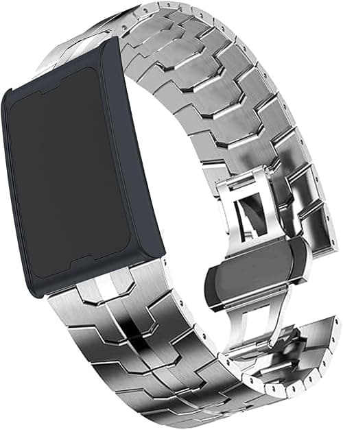 Blueshaweu Compatible for Amazfit Helio Quick Release Stainless Steel Band Metal Strap with Folding Clasp Replacement Straps Compatible for Amazfit Helio Strap Smart Band Fitness Tracker على Amazon.ae - متتبع الأسعار
