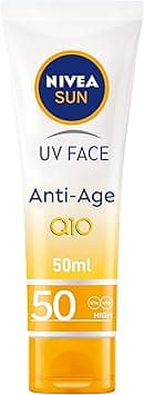 NIVEA SUN Face Cream, SPF 50, High UVA and UVB Protection, with Q10 Technology, Anti-Age, Water Resistant, Non-Greasy, 50ml - Amazon.ae Price Tracker