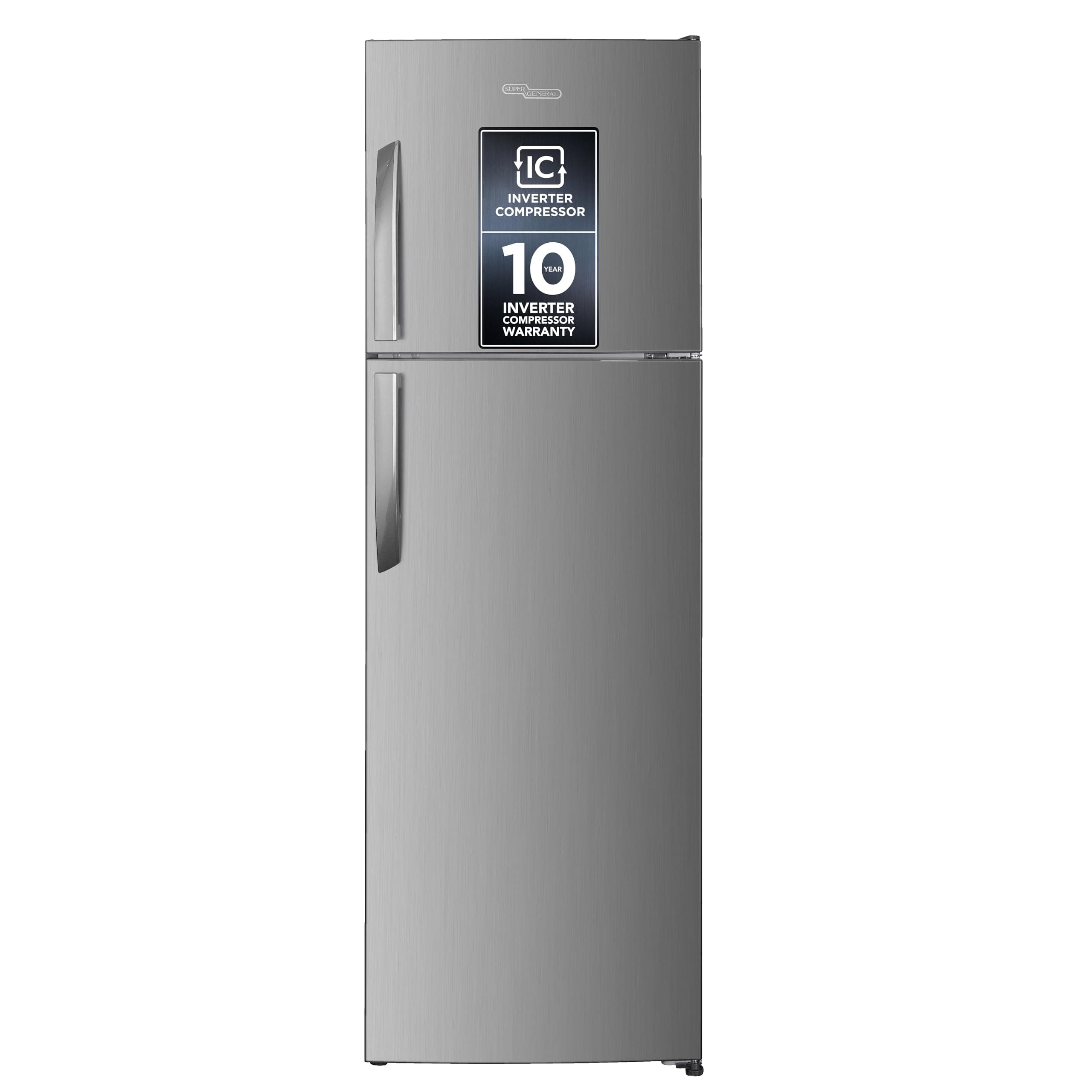 Super General 360 Liter Top Mount Refrigerator Freezer SGR365IE, No Frost, Inverter, Electronic Temperature Control with Stylish Interior, 54.5x55.5x166.8cm(WxDxH), Inox, 10 Year Compressor Warranty on Amazon.ae - Price Tracker