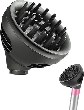 Wave+Curl Diffuser for Dyson Airwrap Styler, Upgraded Diffuser Nozzle Attachment for Dyson Airwrap HS01 HS05 HS08 for Wavy Curly or Coily Hair Type - متتبع أسعار Amazon.sa
