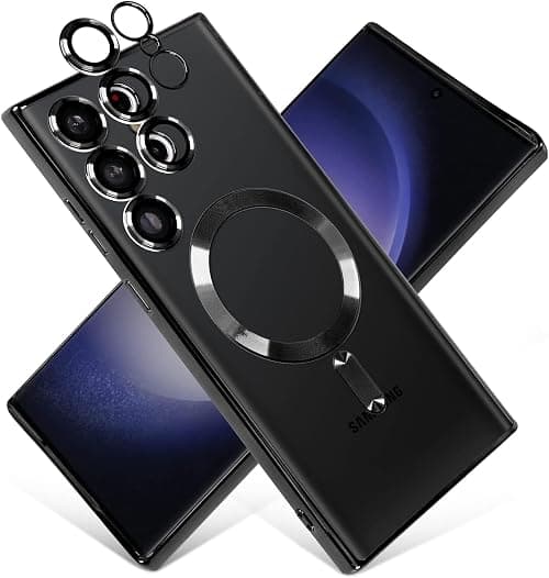 Zubitech Magnetic Clear Case for Samsung Galaxy S25 Ultra with Camera Lens Protector Magsafe Compatible Electroplated Soft TPU Shockproof Case for Galaxy S25 Ultra (Black, Samsung Galaxy S25 Ultra) on Amazon.ae - Price Tracker