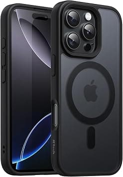JETech Magnetic Case for iPhone 16 Pro 6.3-Inch Compatible with MagSafe, Translucent Matte Back Slim Shockproof Phone Cover (Black) - Best Deal Finder