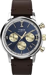 Timex Men's Chronograph Quartz Watch with Leather Strap TW2W60400 - Best Deal Finder