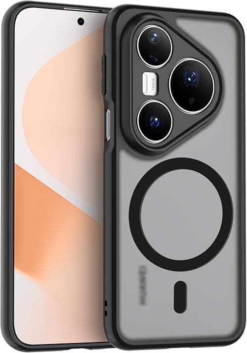 Magnetic for HUAWEI Pura 80 Ultra Case, [Compatible with Mag-Safe] [Anti-Scratch] Slim Translucent Matte Back Soft Bumper Shockproof Phone Case Cover for HUAWEI Pura 80 Ultra 5G, Black on Amazon.ae - Price Tracker