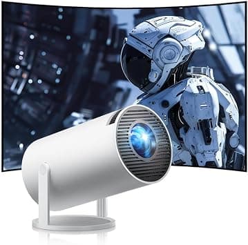 Projector, Mini Projector 4K Supports Pro WiFi 6 and BT 5.0 with Android OS 11.0, 180° Rotation, Automatic Keystone Correction, 130 Inch Display, Outdoor Projector, White على Amazon.ae - متتبع الأسعار
