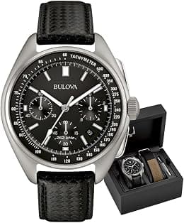 Bulova Herren Armbanduhr Lederband Moon - Best Deal Finder