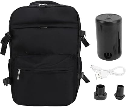 Vacuum Backpack, 27L Vacuum Seal Compression Backpack, with Electric Vacuum Pump, Water Proof, 15.6 Inch Laptop Backpack, for Travel Business (Black) on Amazon.ae - Price Tracker