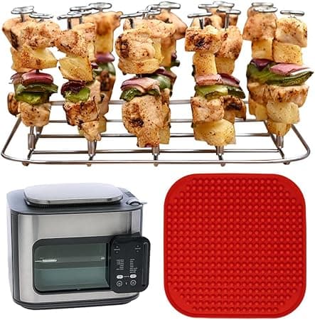 INFRAOVENS Ninja Combi 14 in 1 Multi-Cooker Oven Air Fryer Holder &amp; Accessories Sfp 701 With Reusable Silicone Coating, Air Skewer, Barbecue Rib Skewers on Amazon.ae - Price Tracker