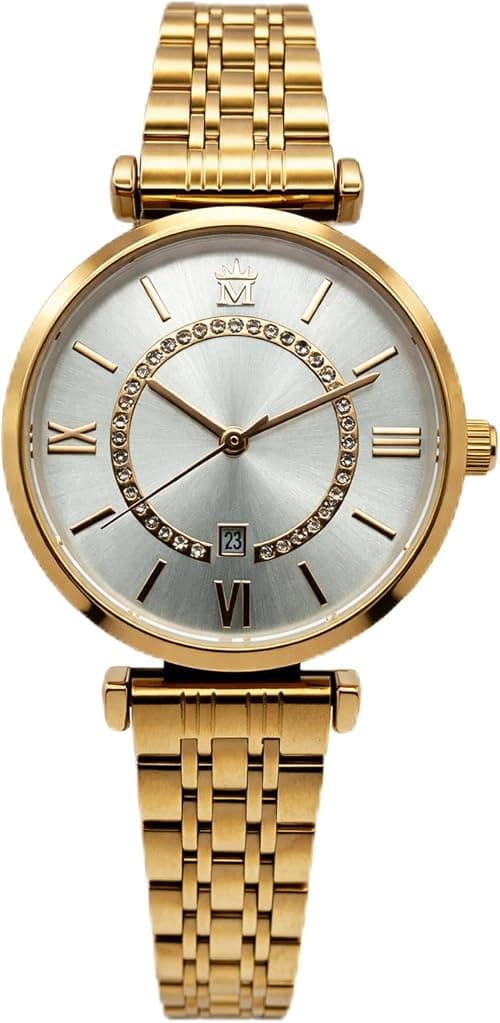 MJ Grace Fashion Analogue Womens wrist Watch – Elegant Dial with Date Rose Gold Bracelet Strap Quartz Watch, Stainless Steel Case, Date Display, Water Resistant, Gift for Women on Amazon.ae - Price Tracker