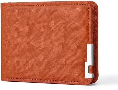 Slim Mens Bifold Wallet, Minimalist Front Pocket, Brown, Classic على Amazon.ae - متتبع الأسعار