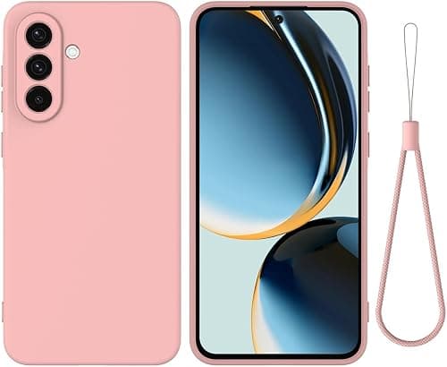 Gruattreay Case for Samsung Galaxy M17 5G/Samsung Galaxy F17 5G, Liquid Silicone Case with Microfiber Lining, Soft Rubber Gel TPU Shockproof Protective Back Cover with Lanyard Strap (Pink) on Amazon.ae - Price Tracker