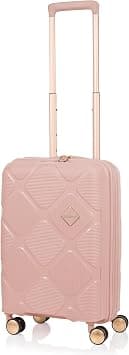 American Tourister Instagon Suitcase, Cabin Size 55 cm / 20 inch, 4 Double Wheels, Hard Top, Polypropylene, Peach Blossom|TSA 008|Expandable - 3 Years International Warranty على Amazon.ae - متتبع الأسعار