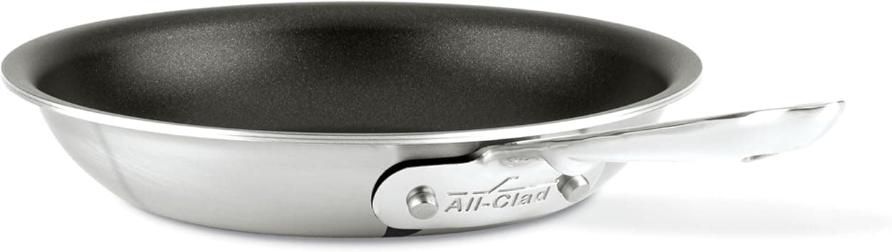 All-Clad D5 8 Inch Brushed Stainless Steel Pro Non Stick Frying pan, 5-Ply Stainless Steel Pan, Induction, Oven Broiler Safe 500F Skillet, Professional Cookware, Silver on Amazon.ae - Price Tracker