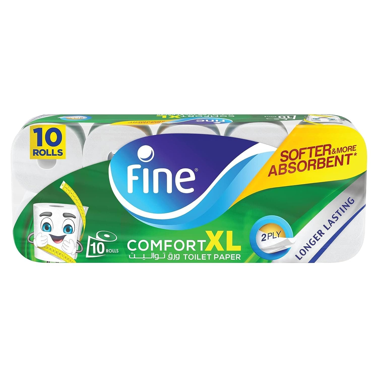 Fine Comfort XL Toilet Tissues Paper, 10 Rolls x 250 sheets x 2 Ply on Amazon.ae - Price Tracker