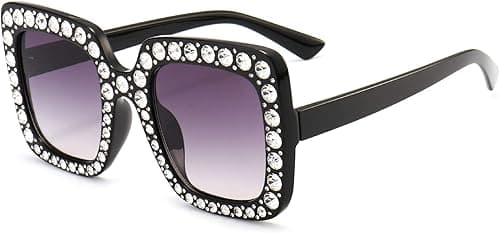 Ms. Diamond-studded Sunglasses Block UV Sunglasses Fashion Wild Sunglasses for Women (Color : Black) on Amazon.ae - Price Tracker