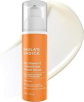 Paula’s Choice 25% Vitamin C Serum with Glutathione & Antioxidants, Improves Discoloration, Uneven Tone & Firms, Fragrance-Free & Paraben-Free, 1 Fl Oz on Amazon.ae - Price Tracker