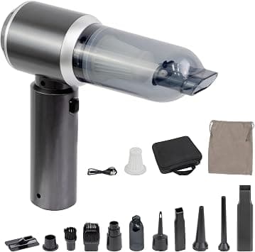 4-in-1 Cordless Car Vacuum Cleaner – Powerful Suction Handheld Vacuum with Air Duster, Blower & Pump – Portable Brushless Motor Cleaner for Car, Home, Office, Camping on Amazon - Best Deal Finder