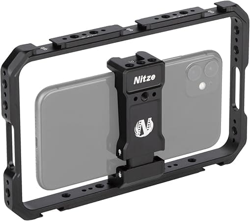 Nitze Smartphone Cage, Aluminum Universal Phone Cage for Videomaker, Videographer, Vlogger and YouTuber- T-MP01A on Amazon.ae - Price Tracker
