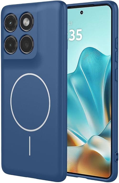 UPLAI Magnetic Case for Motorola Moto G77 5G, Ultra Slim Silky Liquid Silicone Anti-Shock Case with Camera Protection, Premium Soft TPU Case Cover, Blue on Amazon.ae - Price Tracker
