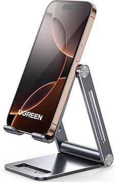 UGREEN Phone Holder Foldable Holder Compatible with All Devices up to 7.9'' | Aluminum Stable Mobile Stand Adjustable Foldable Desktop Fit for iPhone 17 Pro Max Galaxy S26/25/24 Ultra on Amazon.ae - Price Tracker