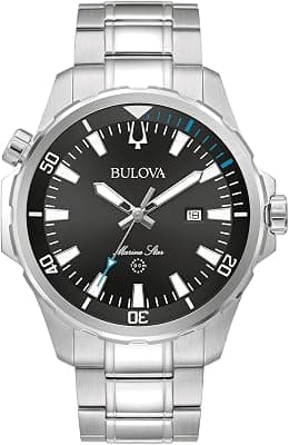 Bulova Men's Marine Star 'Series B' 3-Hand Date Quartz Watch, Luminous Markers, Rotating Dial, 100M Water Resistant, 43mm - دليلك لأفضل العروض