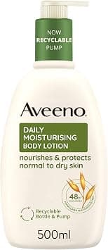 Aveeno Daily Moisturising Body Lotion, With Soothing Oats & Rich Emollients, Suitable For Sensitive Skin, Nourishes and Protects Skin, Fragrance Free, 500ml - Best Deal Finder