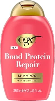 OGX Repair and Protect Bond Protein Repair Shampoo 385ml - Strengthens and Repairs Brittle, Dry or Damaged Hair with Lipi Pro Shield Technology and Dual Action Repair Technology - Best Deal Finder