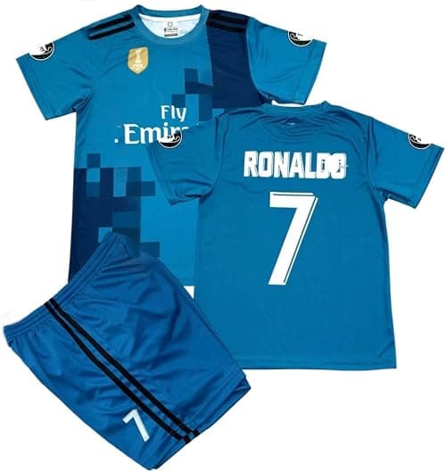 2017/18 Madrid Away RO’NALDO #7 Replica Retro Fotball Classic Madrid jersey Soccer fan football kit with Short Kids and Youth Sizes. jersey on Amazon.ae - Price Tracker