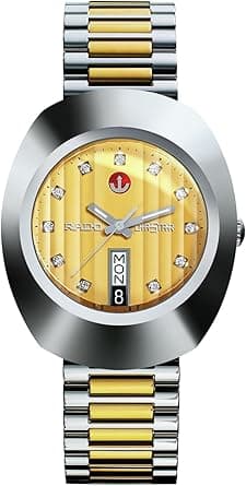 Rado Men's Gold Dial Color Metal Strap Watch R12408633, Yellow on Amazon.ae - Price Tracker